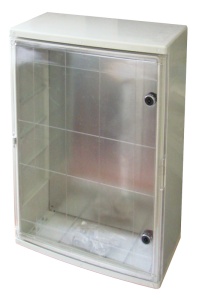 Cutie de distribuţie din mat. plastic cu ușă transparentă