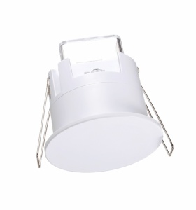Detector senzor de prezență reală încastrat 360° 110-240V AC, detector de mișcare 24GHz 1200W ohmic reglabil IP54