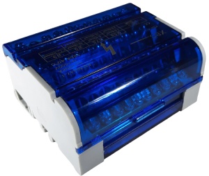 Distribuitor conexiuni 4 poli cu 11 gauri 125A 500V 100x51x88mm prindere pe sina DIN - Img 2