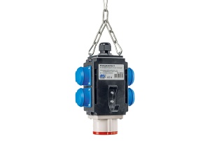 Distribuitor de energie suspendat 1 priza trifazica 400V 5 poli 16A IP44 si cu 4 prize monofazice schuko 16A IP44 cu conexiune la aer comprimat - Img 2