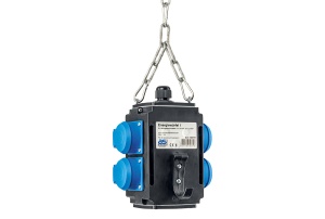 Distribuitor de energie suspendat cu 4 prize monofazice schuko 16A IP44 fara conexiune la aer comprimat - Img 1