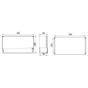 Doza 350x190x90mm distributie cutie jonctiune din aluminiu cu usa - balamale IP67 IK09 - Img 3