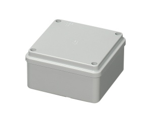 Doza aplicata patrata 100x100x50mm IP56 pentru distributie jonctiune ABS rezistenta UV fara presetupe margini netede