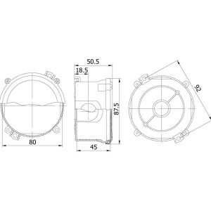 Doza rotunda din plastic ABS 80x45mm IP67 IK06 - Img 2