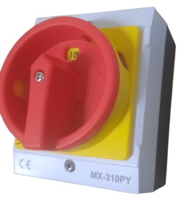 Intrerupator 10A 4kw 0-1 ON-OFF 3 poli 400V AC IP65 industrial aplicat casetat blocabil 3x10A - Img 3