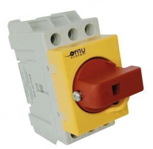 Intrerupator modular rotativ 3 poli 16A 0-1 ON-OFF IP20 montaj pe sina sau cu suruburi - Img 1