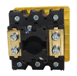 Intrerupator principal 100A 3 poli 37kW de urgenta incastrat cu placa galbena frontala 88x88mm - Img 3