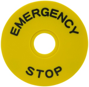 Plăcuţă EMERGENCY STOP