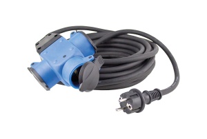 Prelungitor cu 3 prize cablu 4.5m H07RN-F 3G1,5 230V 16A max. 3500W IP44 - Img 2