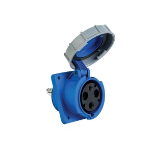 Priza monofazica 63A incastrabila pentru tablouri 3 poli 1P+N+E 6h CEE 230V IP67 - Img 2