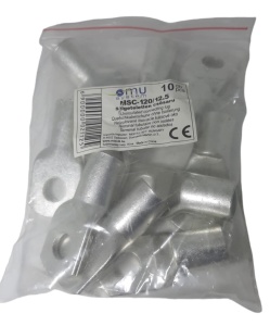 Set 10 bucati papuci cupru stanat 120mm² cu gaura de 12mm - Img 2