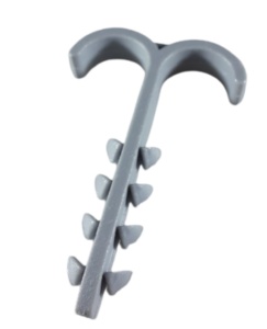 Set 100 buc cleme de perete prindere 12-20 mm cu două brațe strângere cu gaura de 6mm