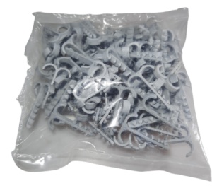 Set 100 buc cleme de perete prindere 4-10 mm cu două brațe strângere cu gaura de 6mm - Img 3