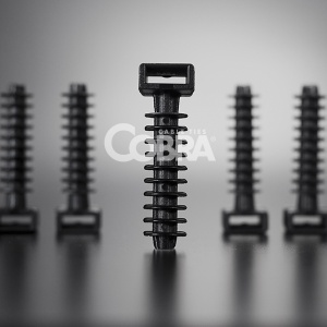 Set 100 dibluri negre de perete pentru fixare colier cablu 43.4x10mm gaura 8mm 9771 Cobra - Img 3