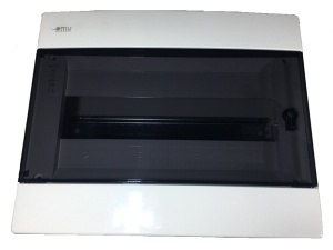 Tablou electric aplicat 12 module plastic 275x225x95mm cu usa fumurie deschidere laterala IP40 - Img 3