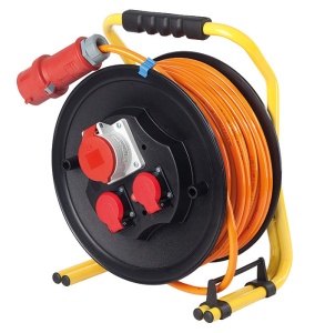 Tambur de cablu 30m 5x2.5 CEE cu siguranta, profesional IP44