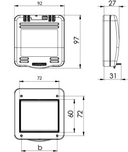 Usa vizitare 4 module fumurie pentru tablouri electrice 92x97mm IP54 - Img 3