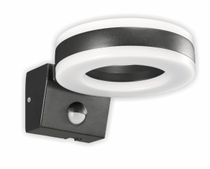 Aplică de exterior 20W 1800lm 4000K lumină naturală IP65 cu senzor de mișcare, distanță de detecție maxim 9m