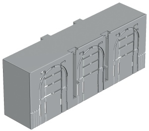 Capac de protecţie superior /inferior intrare conductor, 3P
