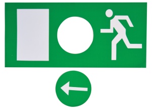 CIL de sig-evacuare cu LED, cu pictograme autoadezive - Img 4