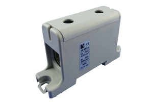 Clema terminala conexiune 1 pol gri Cu-Al 2x95mm² montare pe sina DIN 35mm 220A (Al) 245A ( Cu) - Img 1