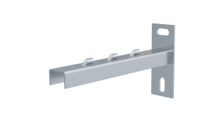 Consola 225x120mm NPZM200 electro-galvanizata suport pentru prindere canal cablu din sarma mesh 200mm, susținere maxim 85 kg