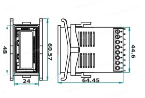 Contor digital ore de functionare 85-265V AC/DC cu montaj pe usa tablou - Img 2
