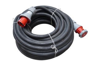 Cordon prelungitor trifazic de mare putere 125A aprox. 86kw cablu H07RN-F 50 metri 5G35 cu izolatie din cauciuc in executie grea IP67 - Img 3