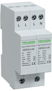 Descărcător de supratensiuneT2+T3, integrat, AC