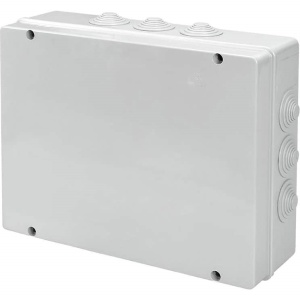 Doza aplicata patrata 380x300x120mm IP55 pentru distributie jonctiune ABS rezitenta UV cu presetupe