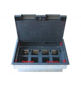 Doza incastrata in pardoseala 16 module IP30 IK10 compatibil aparataj modular TEM
