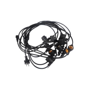 Ghirlanda 20 metri cu 40 becuri led E27 1W pentru exterior, cablu cauciuc IP44 - Img 2