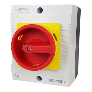 Intrerupator 32A 7.5kw 0-1 ON-OFF 3 poli 400V AC IP65 industrial aplicat casetat - Img 1