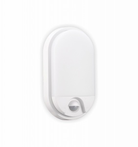 Lampă de exterior 15W 1100lm 4000K albă, ovală cu senzor de miscare lumină naturală 230V IP54