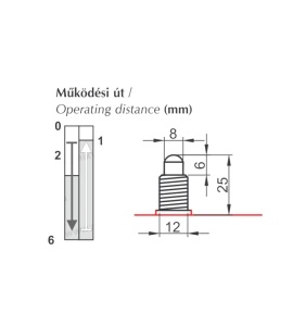 Limitator de cursa cu buton de limită 1NO+1NC comutator de poziție cu buton de presiune IP40 - Img 2