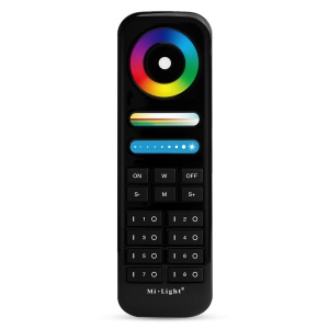 MiBoxer Group Control RGB+CCT LED grup (8 zone) controller telecomandă neagră color FUT089B