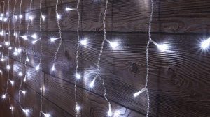 Perdea luminoasă LED de Crăciun, țurțuri, interior/exterior - Img 4