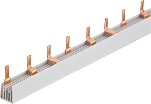 Pieptene busbar tip pin 3 poli (14x3 module) 80A 1000mm 16mm² pentru conexiuni electrice in sigurante