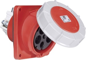 Priza trifazica 5 poli 125A 3P+N+E incastrabila ST oblica 6h CEE 380V IP67 - Img 3
