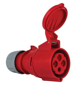 Priza trifazica mobila pe cablu 4 poli 32A 3P+E 6h CEE 380V IP44 - Img 3