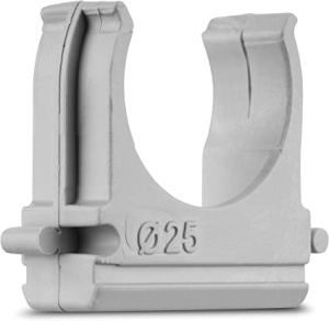 Set 100 buc cleme 25mm PVC pentru prindere tuburi teava conectabile