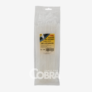 Set 100 buc colier cablu 140x2.5mm din plastic alb Cobra 9070 - Img 3