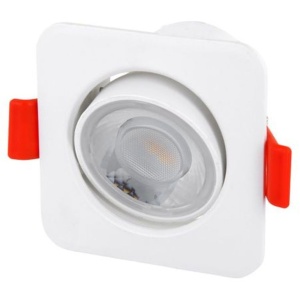 Spot LED Heda patrat incastrabil 8W=50W 640lm lumina naturala 4000K 60 grade