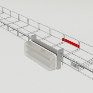 Suport 202x100mm electro galvanizat prindere pe canal cablu din sârmă pentru doză de distribuție (sau lampă, priză, intrerupător etc.) susținere maxim 10 kg - Img 3