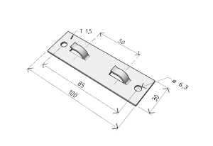 Suport consolă prindere pe perete canal cablu din sârmă cu lățimea de 50mm, 150mm, 200mm, 250mm si 300mm, susținere maxim 10/30 kg - Img 2