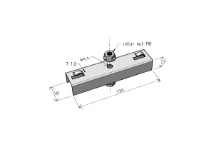 Suport metalic 130mm PZM100 consolă pentru prindere cu tijă filetată canal cablu din sârmă 100mm - Img 2