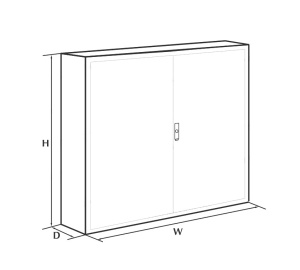 Tablou 1800x1000x400mm electric metalic industrial cu contrapanou galvanizat IP55 1000V 630A vopsit electrostatic cu 2 usi - Img 2