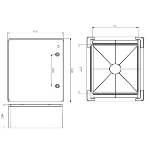 Tablou electric 500x400x240mm cu contrapanou rezistent UV IP65 IK10 fara halogen - Img 3