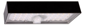 CIL de perete LED, panou fotovoltaic, detect. mișcare, negru