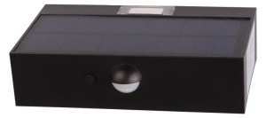 CIL de perete LED, panou fotovoltaic, detect. mișcare, negru - Img 3